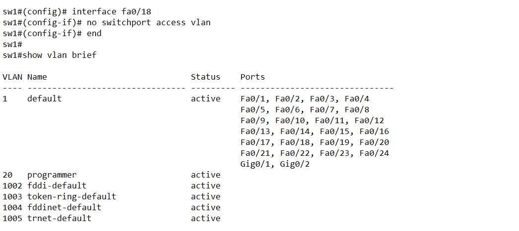 Команда show vlan summary